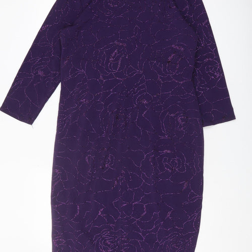 Roman Women’s Purple Bodycon Dress Size 16