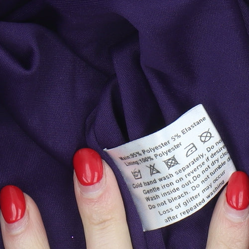 Roman Women’s Purple Bodycon Dress Size 16