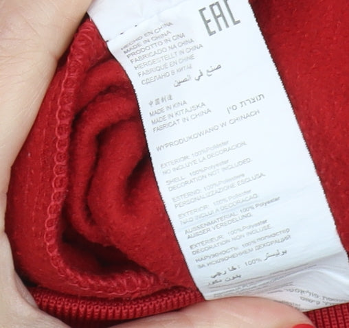 Joma Boys Red Full Zip Hoodie Size 14 Years