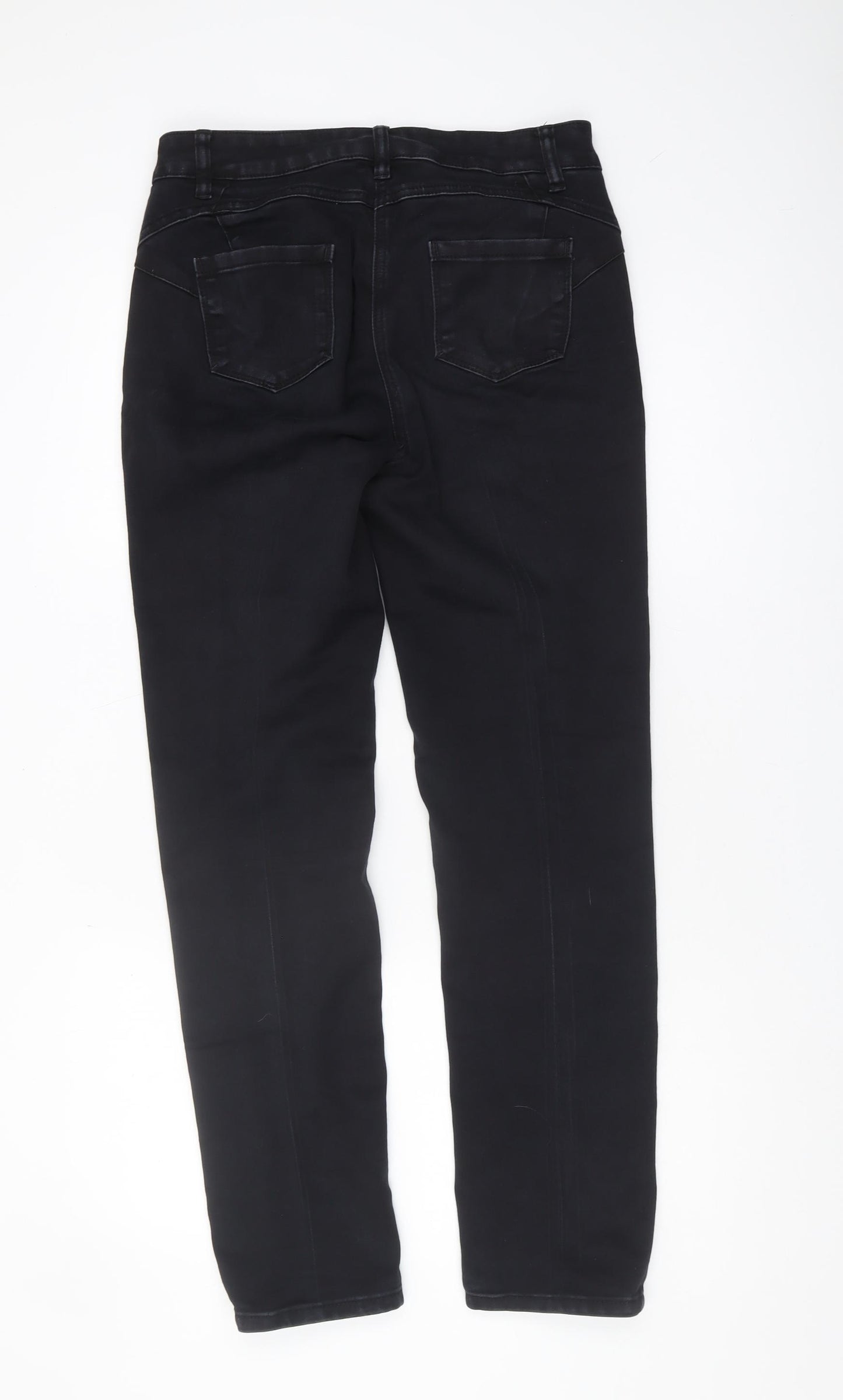 M&Co Women's Black Jeans Size 12, Classic Dark Denim