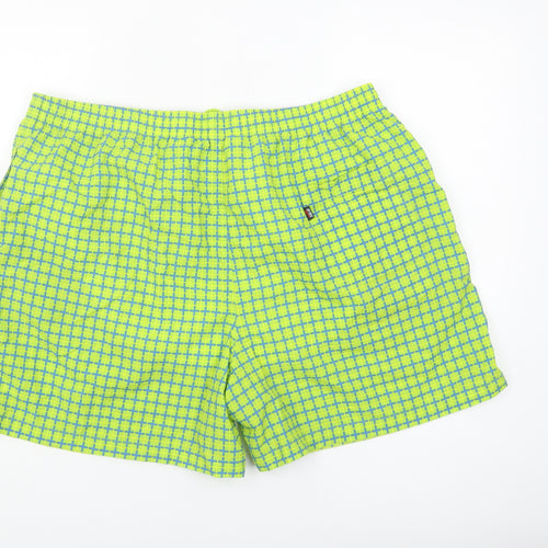 Hi-Tec Men's Green Check Swim Shorts XL Quick Dry