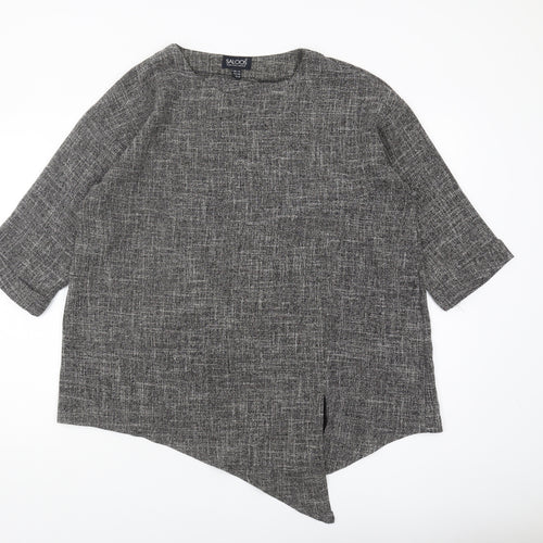 Saloos Women's Grey Tunic Blouse - Size 14, Relaxed Fit