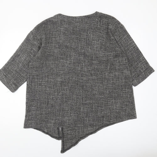 Saloos Women's Grey Tunic Blouse - Size 14, Relaxed Fit