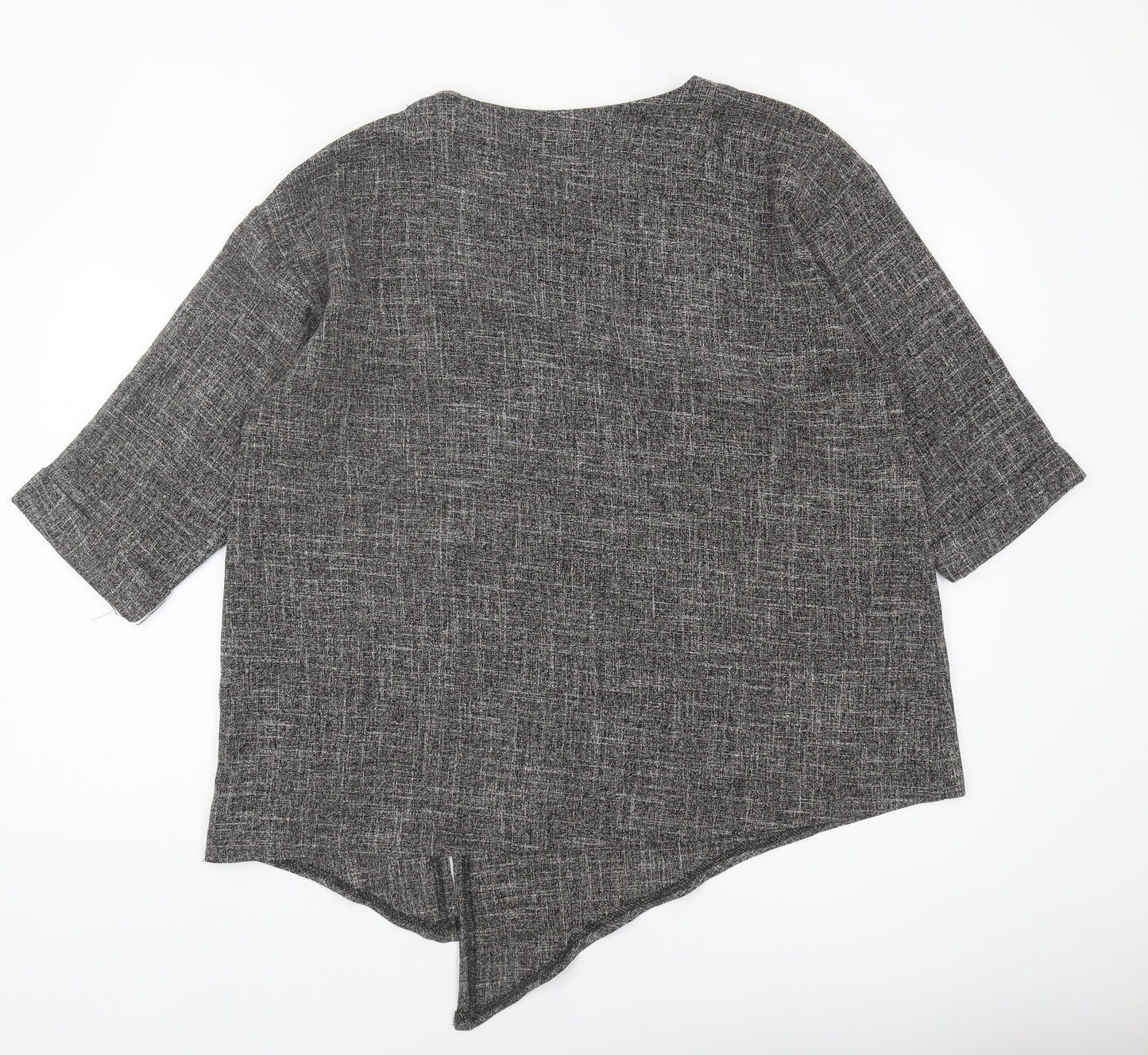 Saloos Women's Grey Tunic Blouse - Size 14, Relaxed Fit