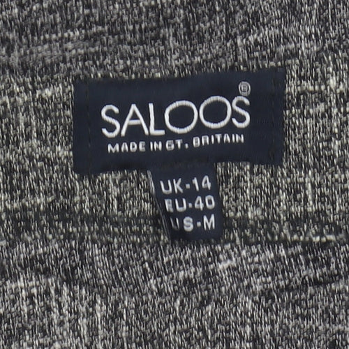 Saloos Women's Grey Tunic Blouse - Size 14, Relaxed Fit