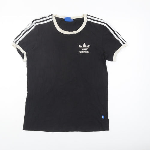 Adidas Women's Black Ringer T-Shirt Size 4
