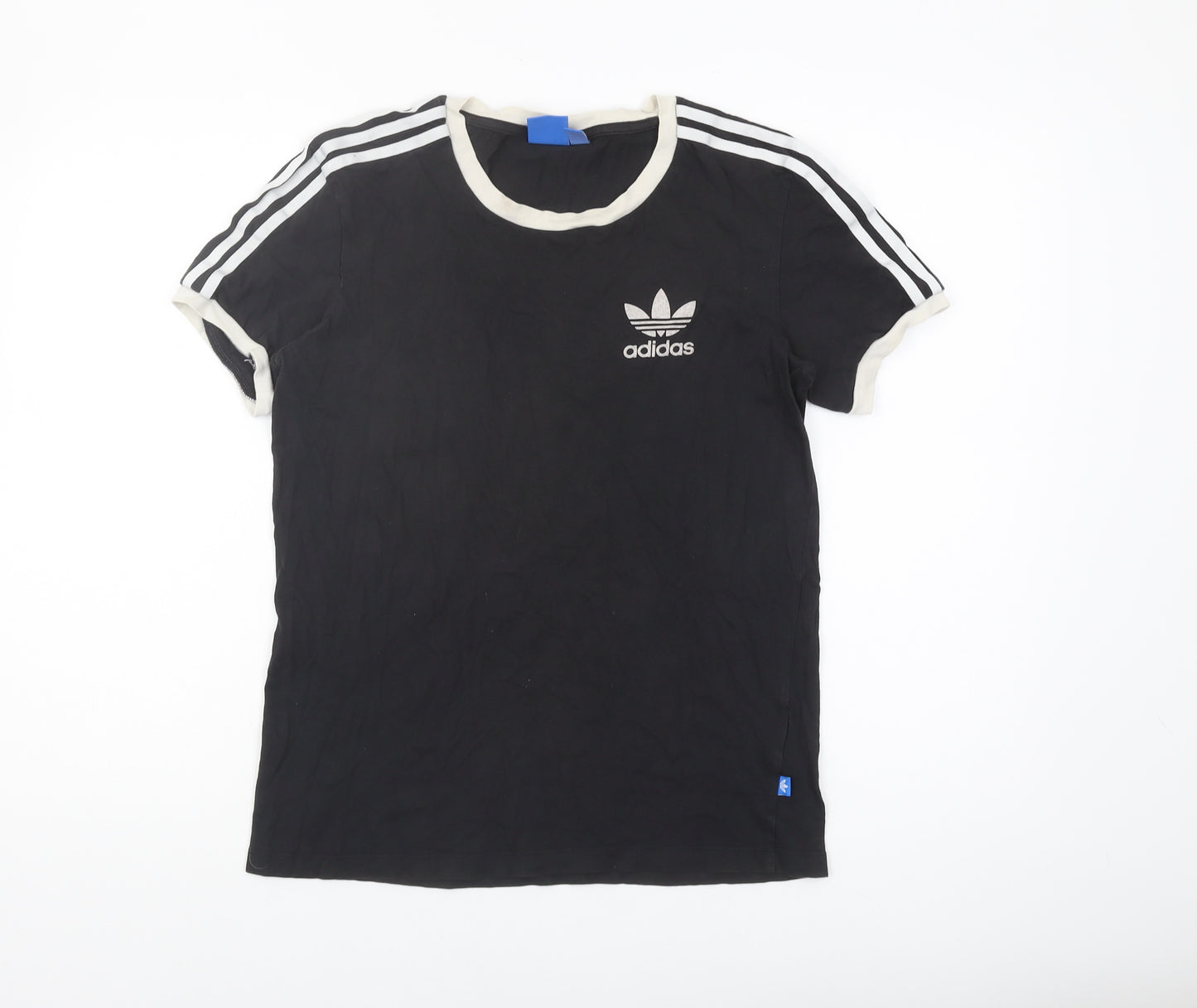 Adidas Women's Black Ringer T-Shirt Size 4