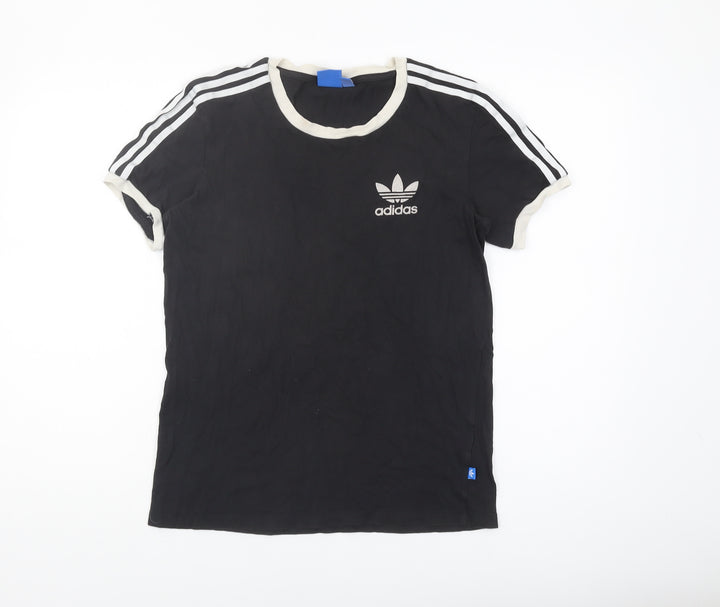 Adidas Women's Black Ringer T-Shirt Size 4