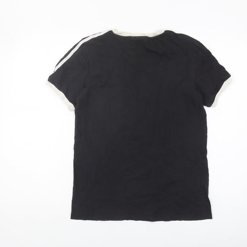 Adidas Women's Black Ringer T-Shirt Size 4
