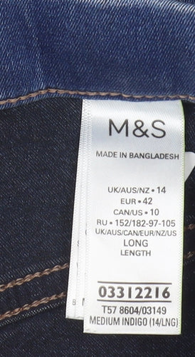Marks and Spencer Women's Blue Jeggings Size 14