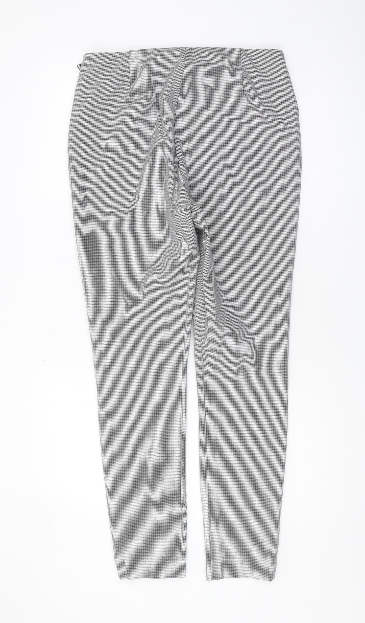 Marks and Spencer Women's Black Check Trousers Size 14