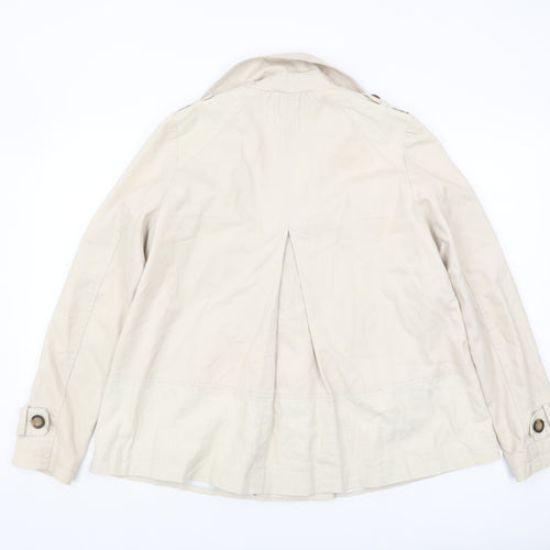 Next Women Beige Pea Coat UK Size 12 Classic