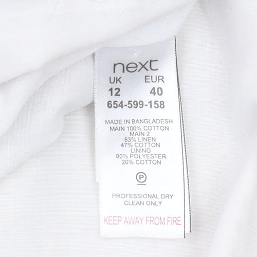 Next Women Beige Pea Coat UK Size 12 Classic
