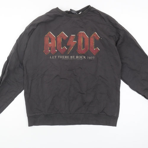 AC/DC Women's Black Pullover Sweatshirt, UK 8