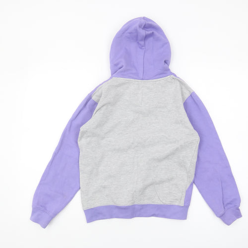 Lee Cooper Boys Purple & Grey Pullover Hoodie Size 13