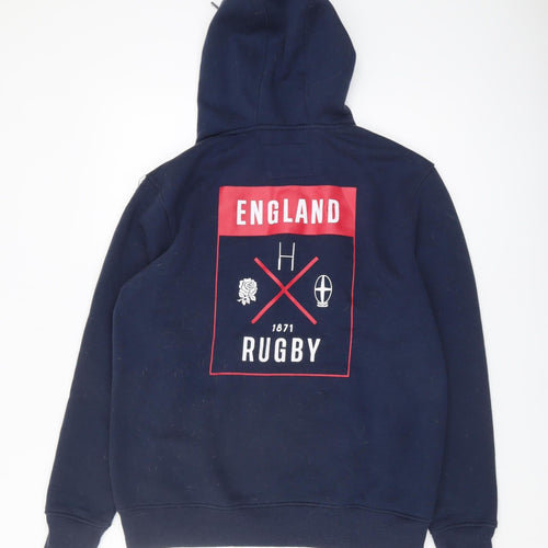 England Rugby Men's Blue Pullover Hoodie M