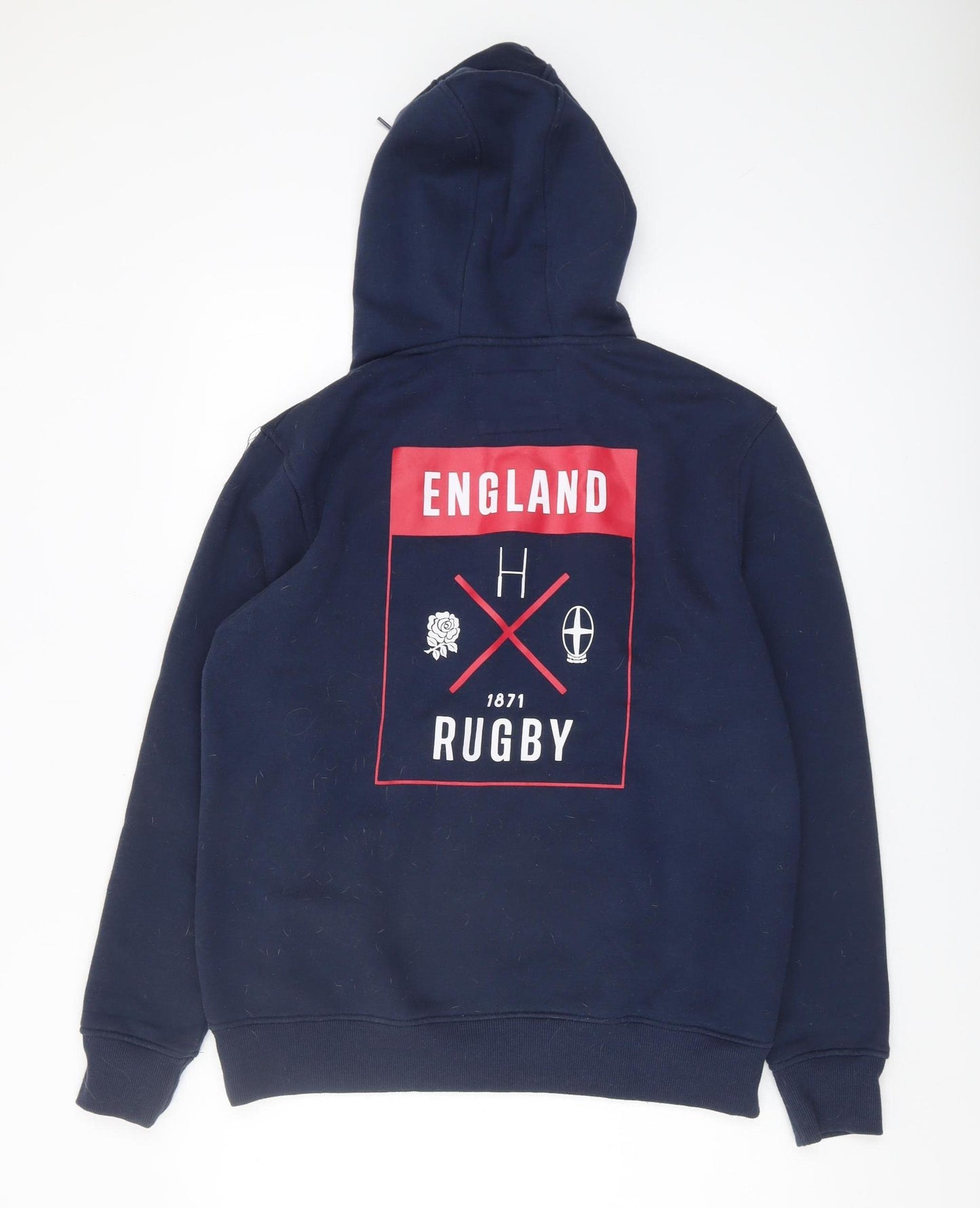 England Rugby Men's Blue Pullover Hoodie M
