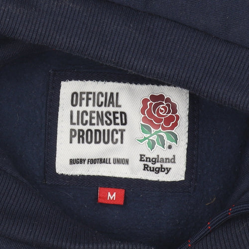 England Rugby Men's Blue Pullover Hoodie M