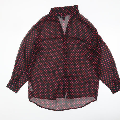 New Look Women's Black Blouse, Size 12, Collared, Casual