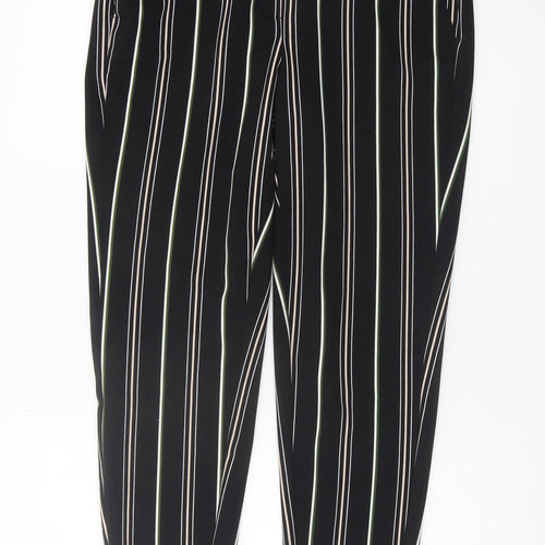 Dorothy Perkins Women's Black Striped Trousers Size 12
