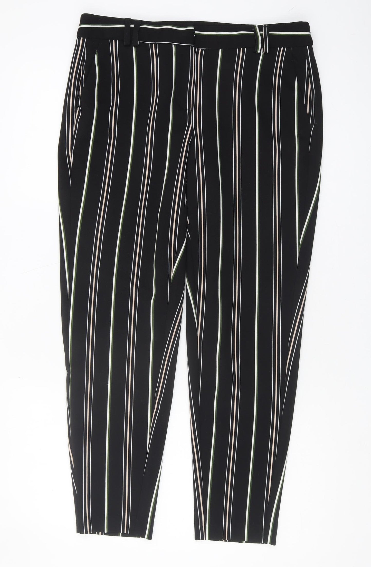 Dorothy Perkins Women's Black Striped Trousers Size 12