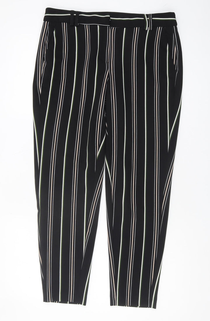 Dorothy Perkins Women's Black Striped Trousers Size 12
