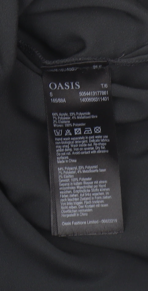 Oasis Women's Black Sequin Pullover Jumper S