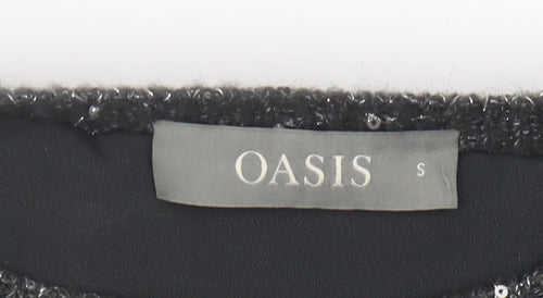 Oasis Women's Black Sequin Pullover Jumper S