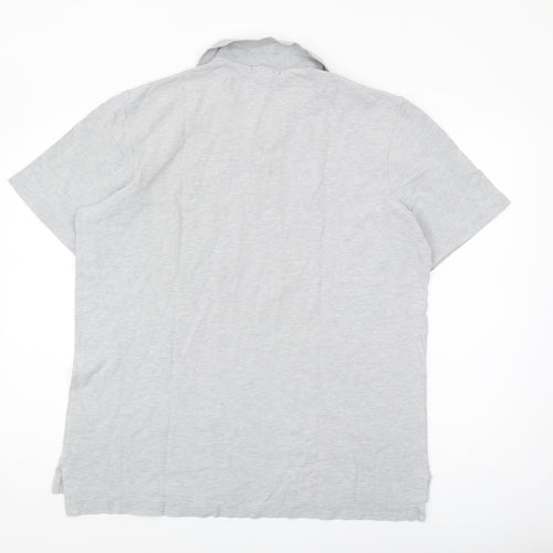 Lands' End Men's Grey Polo Shirt - Size L