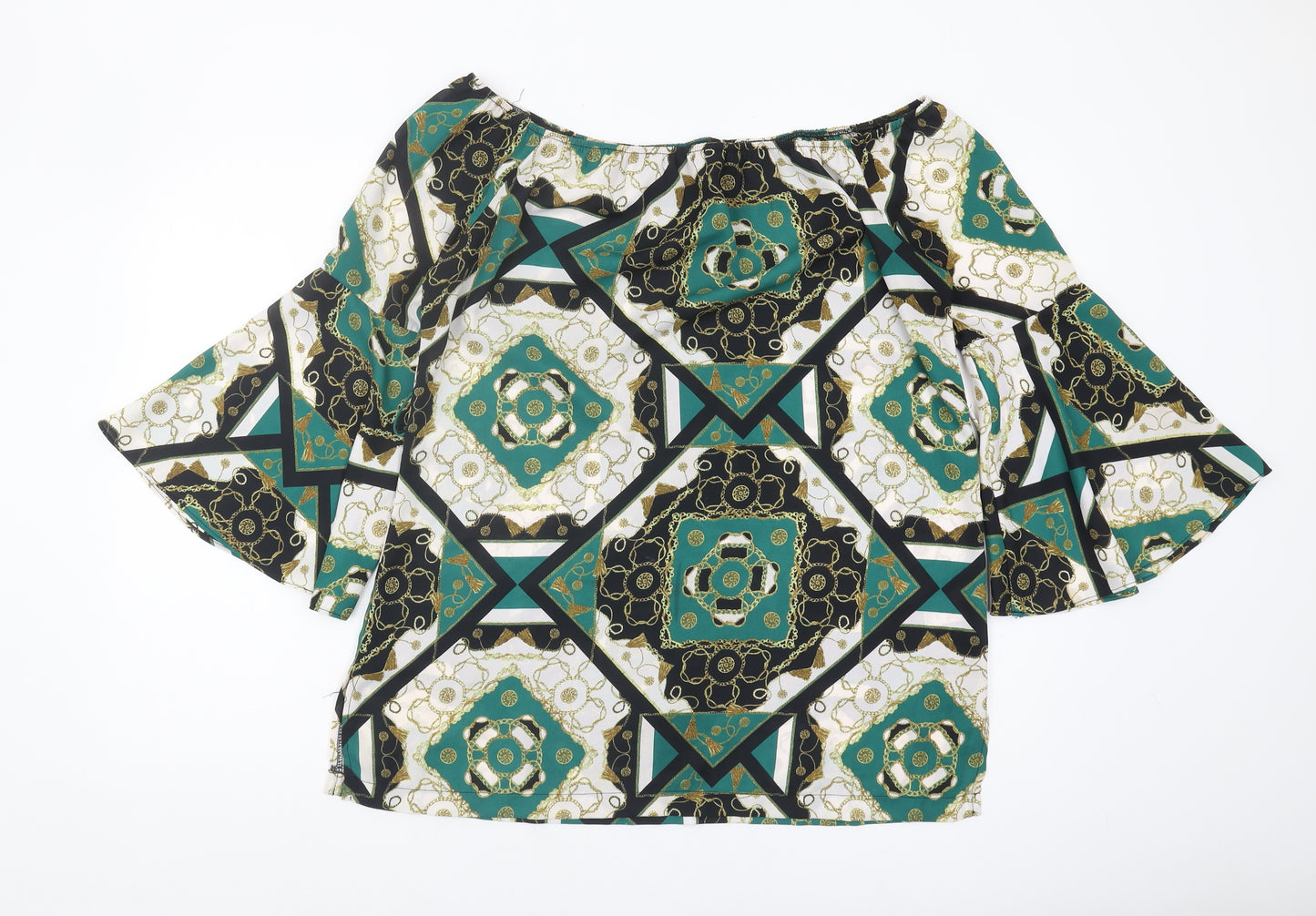 Dorothy Perkins Women's Geometric Bell Sleeve Top