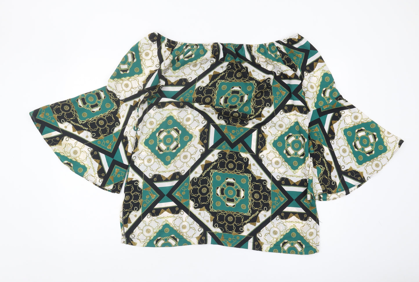 Dorothy Perkins Women's Geometric Bell Sleeve Top