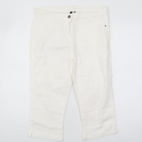 Intuition Women's White Chino Trousers Size 14