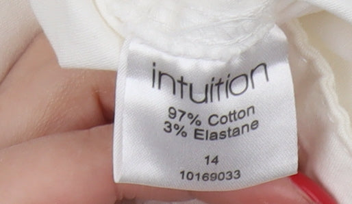 Intuition Women's White Chino Trousers Size 14