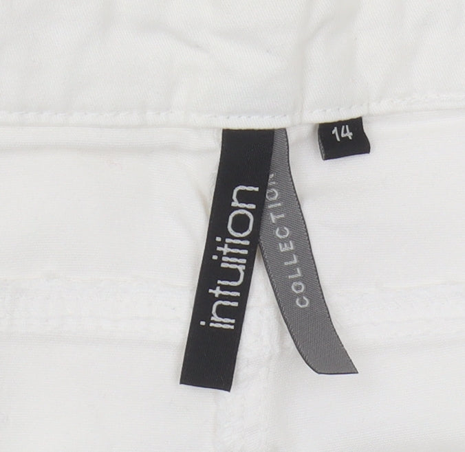 Intuition Women's White Chino Trousers Size 14