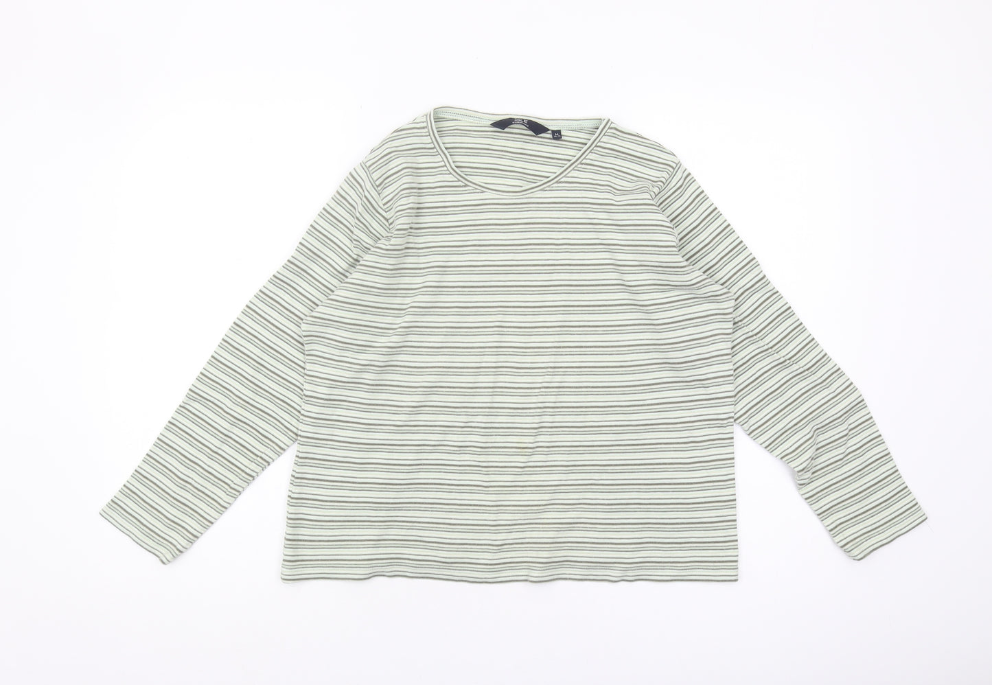 ISLE Essentials Women's Grey Striped M T-Shirt