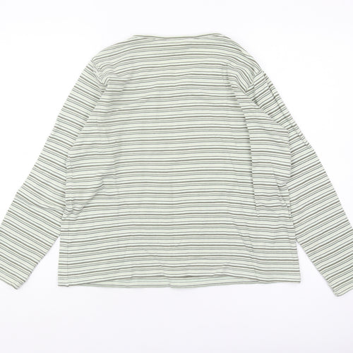 ISLE Essentials Women's Grey Striped M T-Shirt