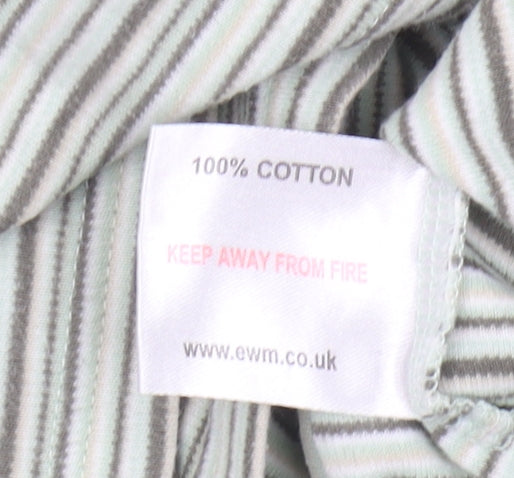 ISLE Essentials Women's Grey Striped M T-Shirt