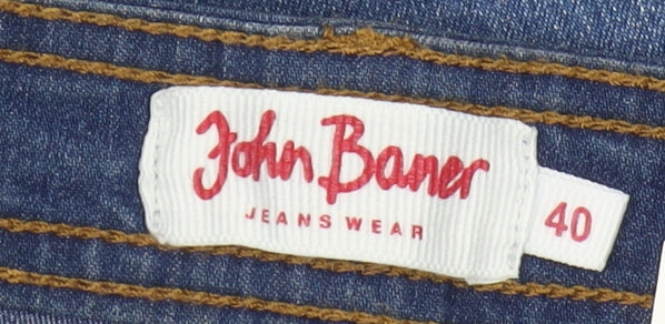 John Baner Women Blue Straight Jeans Size 12