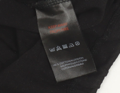 Urban Outfitters Women's Black Cropped T-Shirt M