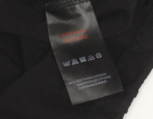 Urban Outfitters Women's Black Cropped T-Shirt M