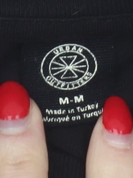 Urban Outfitters Women's Black Cropped T-Shirt M