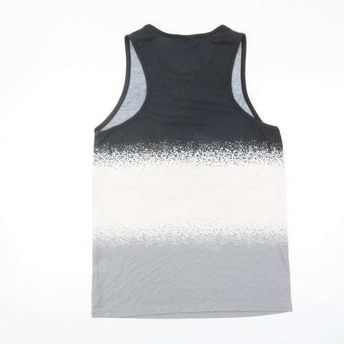 McKenzie Men’s Black Grey Sleeveless T-Shirt S