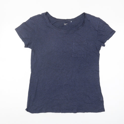 Gap Women's Blue Basic T-Shirt, Size S, Round Neck