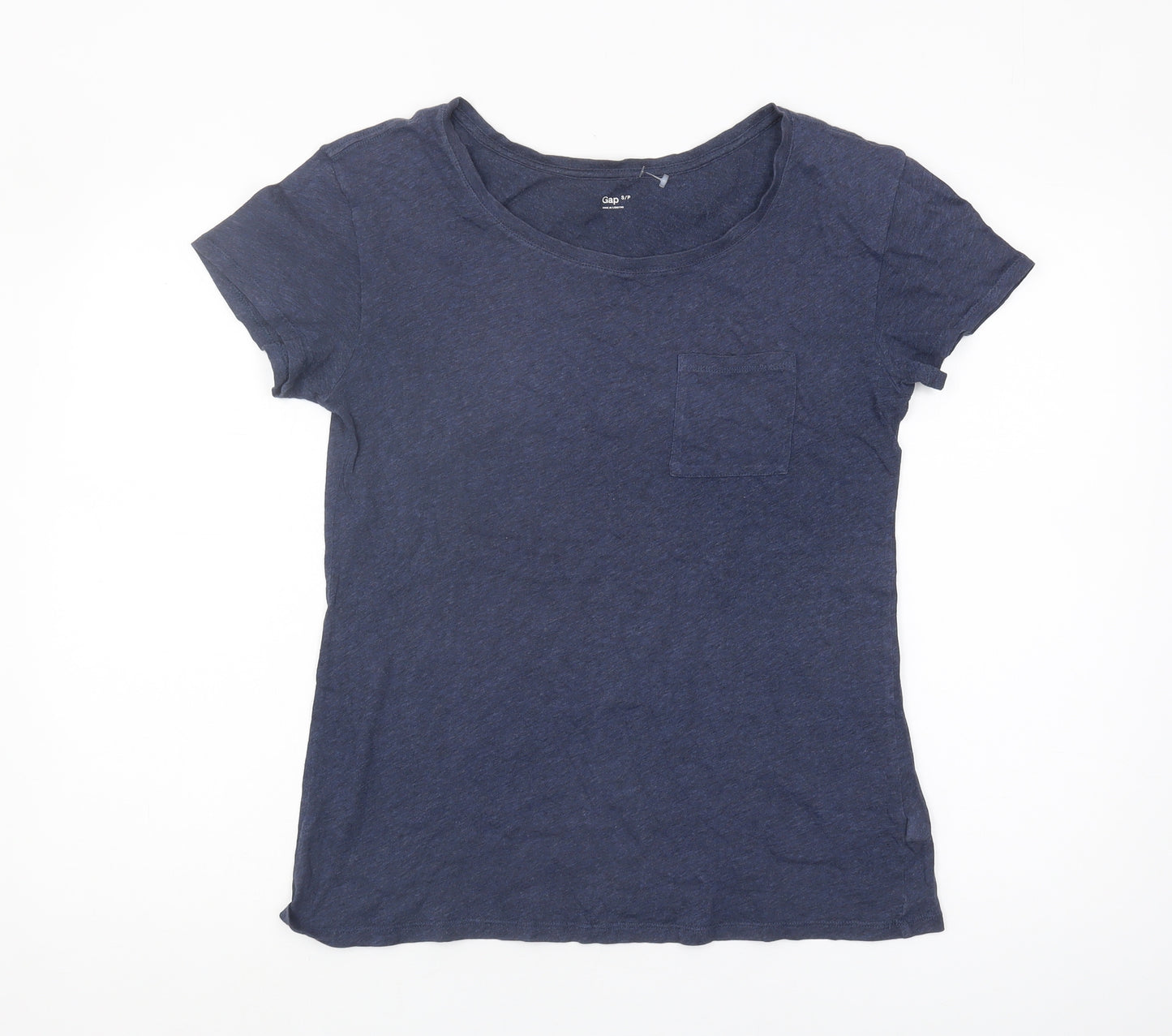 Gap Women's Blue Basic T-Shirt, Size S, Round Neck