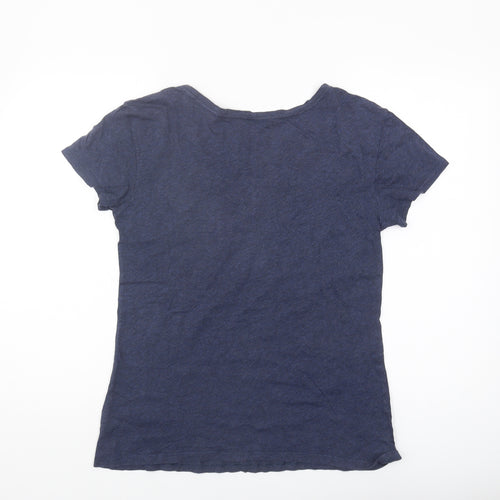 Gap Women's Blue Basic T-Shirt, Size S, Round Neck