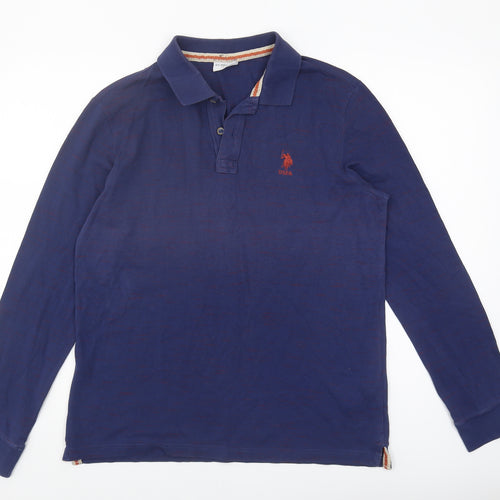 U.S. Polo Assn. Men's Blue Long Sleeve Polo M