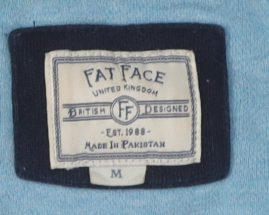 Fat Face Unisex Blue Full Zip Hoodie Size M