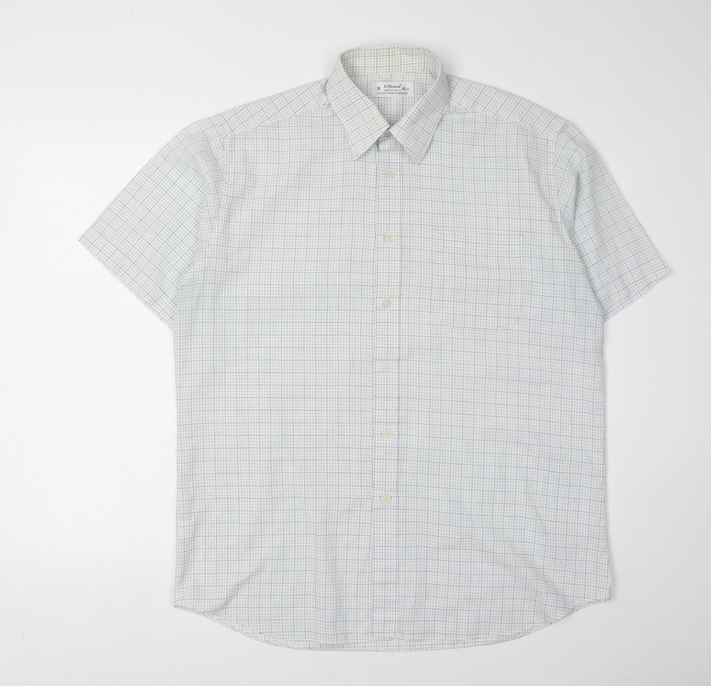 St Michael Men's Multicoloured Short Sleeve Casual Shirt