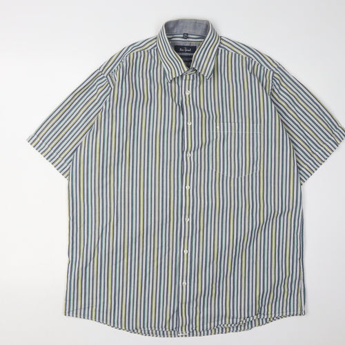 Ben Green Men's Multicoloured Striped L Shirt