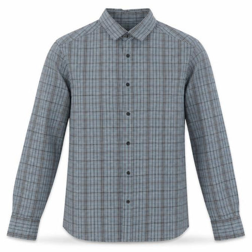 Marks and Spencer Men's Green Plaid Casual Shirt M